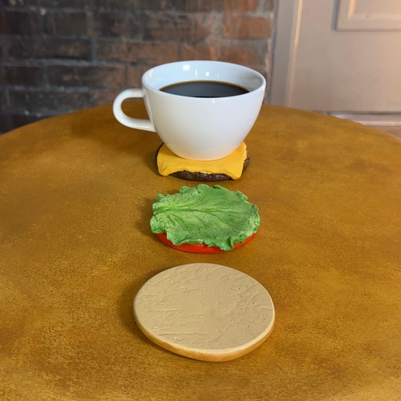The Cheeseburger Coasters - Set of Four - Pre Order