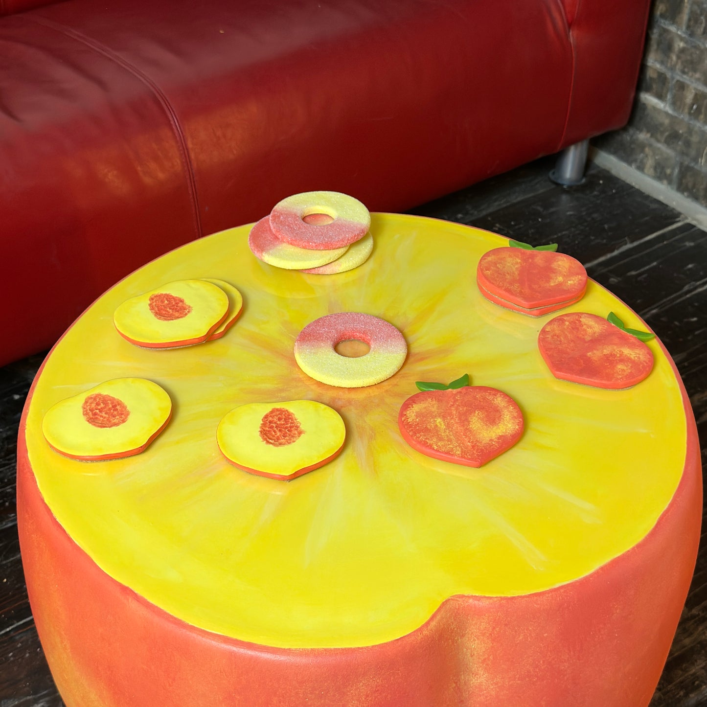 Peach Ring Coasters - Set of Two Peach Rings