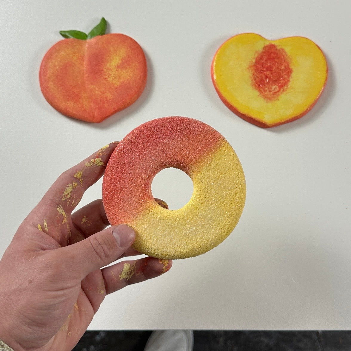 Peach Ring Coasters - Set of Two Peach Rings
