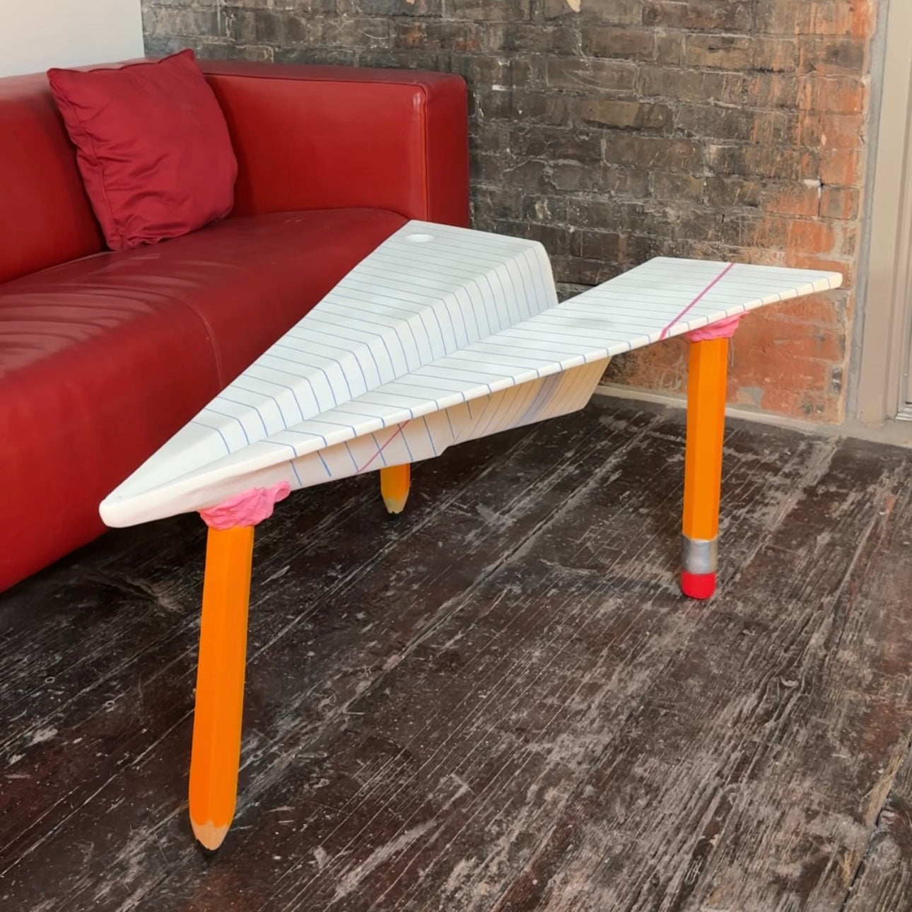 The Lined Paper Airplane Table