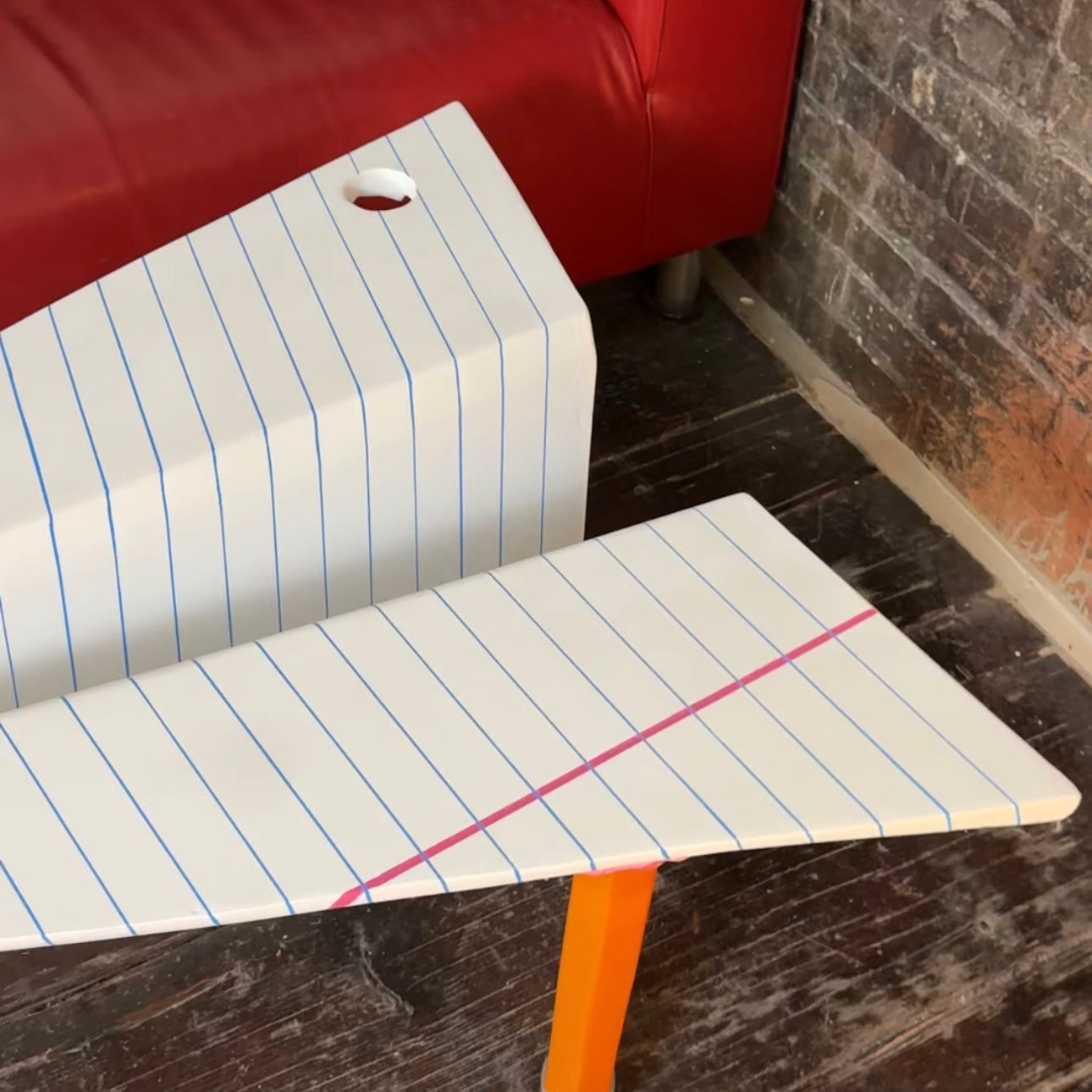 The Lined Paper Airplane Table